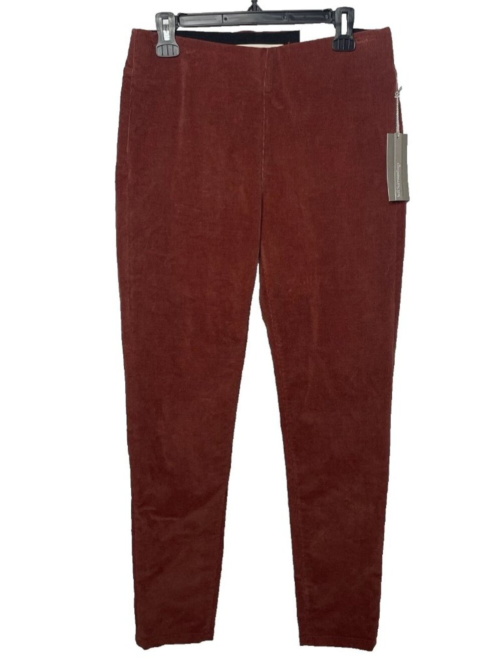 Soft Surroundings Corduroy Skinny Pants Size S Henna Red Brown Stretch Pull On